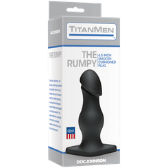 Titanmen The Rumpy Black Butt Plug by Doc Johnson