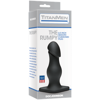 Titanmen The Rumpy Black Butt Plug by Doc Johnson