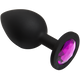 Doc Johnson Booty Bling Large Butt Plug Black Pink Stone - Product SKU CNVNAL-56986