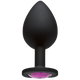 Booty Bling Large Butt Plug Black Pink Stone by Doc Johnson - Product SKU CNVNAL -56986