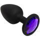 Doc Johnson Booty Bling Small Black Plug Purple Stone - Product SKU CNVNAL-56987