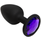 Booty Bling Small Black Plug Purple Stone by Doc Johnson - view 3