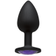 Booty Bling Small Black Plug Purple Stone by Doc Johnson - Product SKU CNVNAL -56987