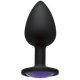 Booty Bling Small Black Plug Purple Stone by Doc Johnson - view 2