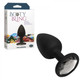 Booty Bling Small Black Plug Silver Stone by Doc Johnson - view 4