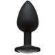 Booty Bling Small Black Plug Silver Stone by Doc Johnson - Product SKU CNVNAL -56989