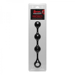 Kink By Doc Johnson Anal Essentials Weighted Silicone Anal Balls - black Best Adult Toys