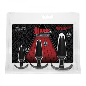 Kink By Doc Johnson Anal Essentials 3-piece Silicone Trainer Set Adult Sex Toy
