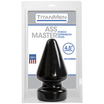Titanmen Ass Master Butt Plug 4.5 Inches Black Adult Sex Toys