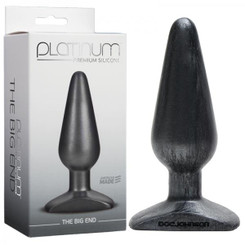 Platinum Premium Silicone The Big End Charcoal Plug Adult Toys