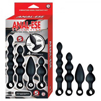 Anal-ese Collection Vibrating Anal Fantasy Kit - Black by NassToys