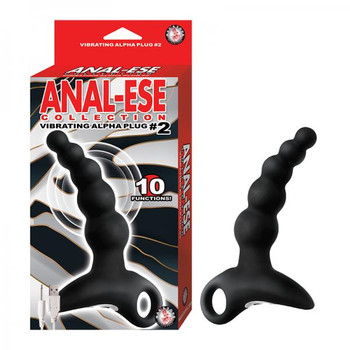 Anal-ese Collection Vibrating Alpha Plug #2 - Black Adult Sex Toys