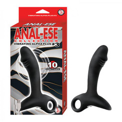 Anal-ese Collection Vibrating Alpha Plug #3 - Black Adult Toy