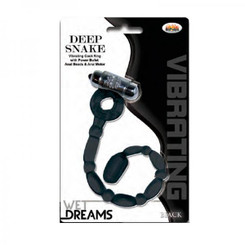 Wet Dreams Vibrating Deep Snake Cockring Black Adult Sex Toy