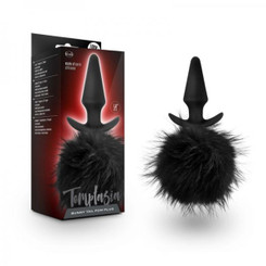Temptasia Bunny Tail Pom Plug Black Adult Toy