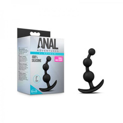 Anal Adventures Platinum Small Anal Beads Black by Blush Novelties