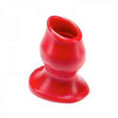Oxballs Pighole-3, Hollow Plug, Large, Red Sex Toy