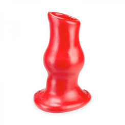 Oxballs Pig Hole Deep-2, Hollow Plug, Large, Red Adult Sex Toy