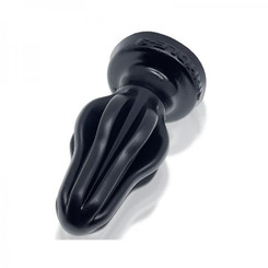 Oxballs Airhole-3 Finned Buttplug Silicone Large Black Adult Toys