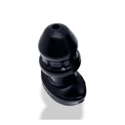 Oxballs Drain-o Flow-thru Buttplug Silicone Small Black Adult Sex Toy