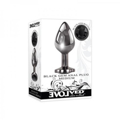 Evolved Black Gem Anal Plug Medium Adult Toys