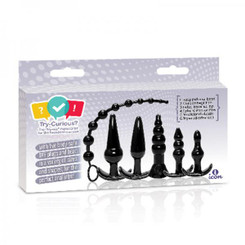 Try-curious Anal Plug Kit Black by Icon Brands Inc.