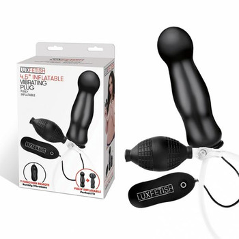 Lux Fetish 4.5 inches Inflatable Vibrating Plug Sex Toy