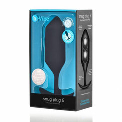 B-vibe Snug Plug 6 Black Adult Toy