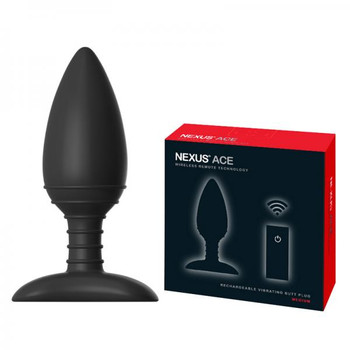 Nexus Ace Remote Control Medium Butt Plug Black Best Adult Toys
