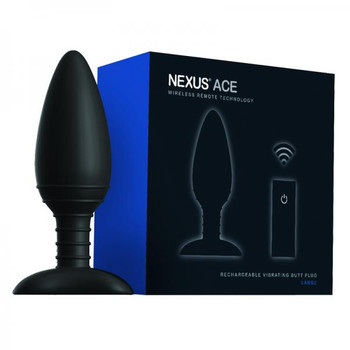 Nexus Ace Remote Control Large Butt Plug Black Adult Sex Toy