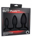 Nexus Nexus Butt Plug Trio 3 Butt Plugs Black - Product SKU CNVNAL-70669