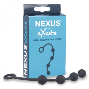 Nexus Excite Silicone Anal Beads - Black Best Sex Toy
