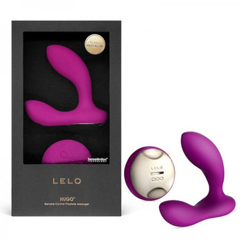 Lelo Hugo Rechargeable Prostate Massager - Deep Rose Adult Sex Toy