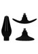 Interchangeable Butt Plug Set - Pointed Medium - Black by Shots America LLC - Product SKU CNVNAL -72033