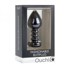 Ouch! Fashionable Buttplug - Black by Shots America LLC