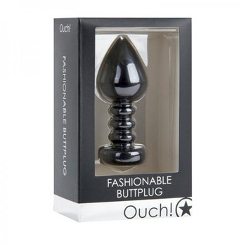 Ouch! Fashionable Buttplug - Black by Shots America LLC