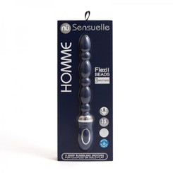 Sensuelle Homme Flexii Beads Rechargeable Navy Blue by Novel Creations USA Inc. Nu Sensuelle