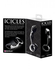 Icicles No 46 Glass Butt Plug Black by Pipedream Products
