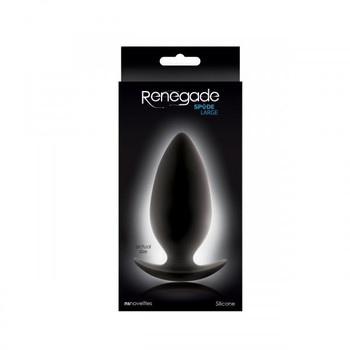 Renegade Spades Large Black Butt Plug by NS Novelties
