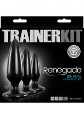 Renegade Pleasure Plug 3 Piece Trainer Kit Black by NS Novelties