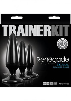 Renegade Pleasure Plug 3 Piece Trainer Kit Black by NS Novelties