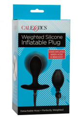 Weighted Silicone Inflatable Plug Black by California Exotic Novelties, Llc
