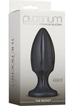 Platinum Silicone The Rocket Anal Plug Black 4.5 Inch Adult Toys