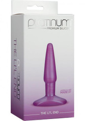 Platinum Premium Silicone The Lil End Small Butt Plug Purple by Doc Johnson