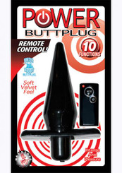 Power Butt Plug With Remote Control Waterproof 5 Inch Black Adult Toys