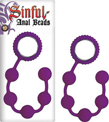 Sinful Anal Beads Purple by NassToys