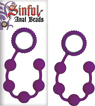 Sinful Anal Beads Purple by NassToys
