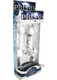 Lila Nubbed Rotator Clear Glass Butt Plug by XR Brands - view 3