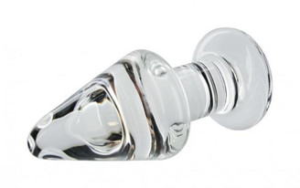 Devata Clear Glass Butt Plug by XR Brands