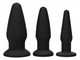 Trinity Silicone Butt Plug Kit - Set 3 by XR Brands - Product SKU CNVEF -EXR -VF895